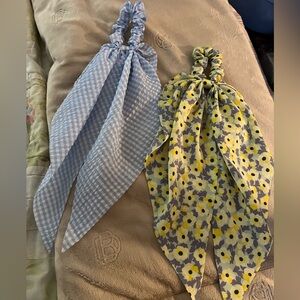 Floral and Gingham Hair Scrunchies